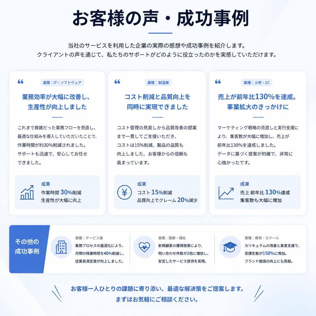クライアントの声