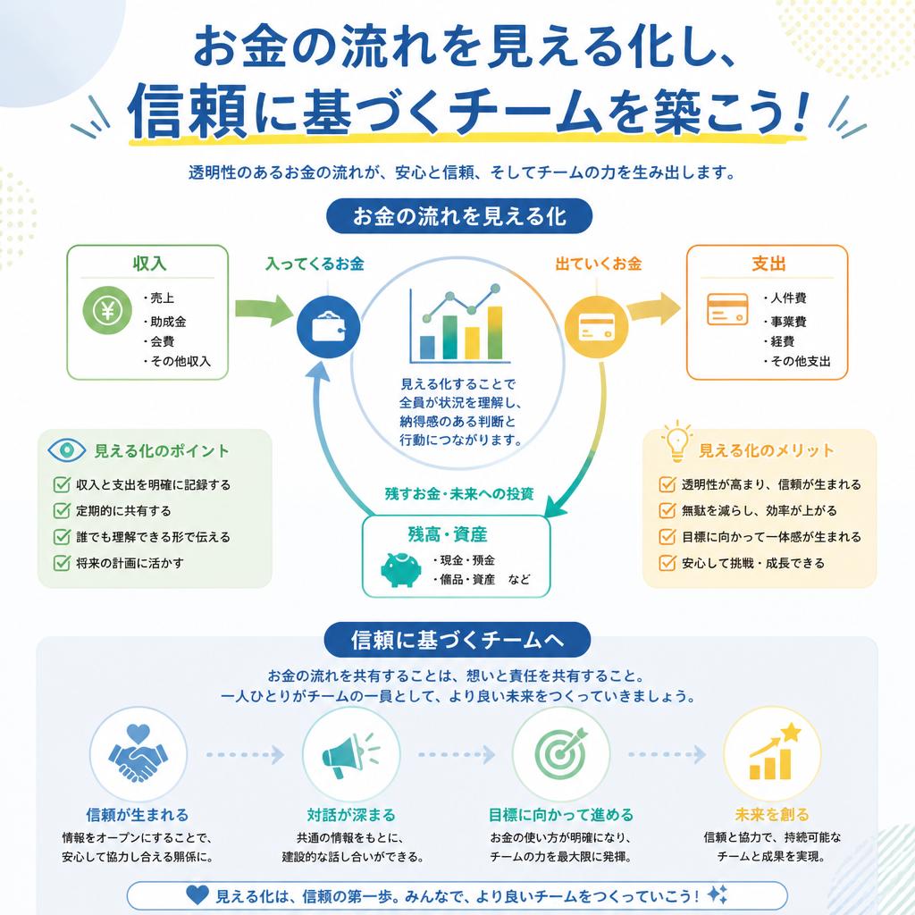 お金の流れを見える化し、信頼に基づくチームを築こう！